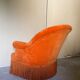 Fauteuil crapaud orange