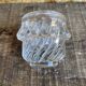 Set of 3 Vintage Glass Moulded Condiment Salts #D979