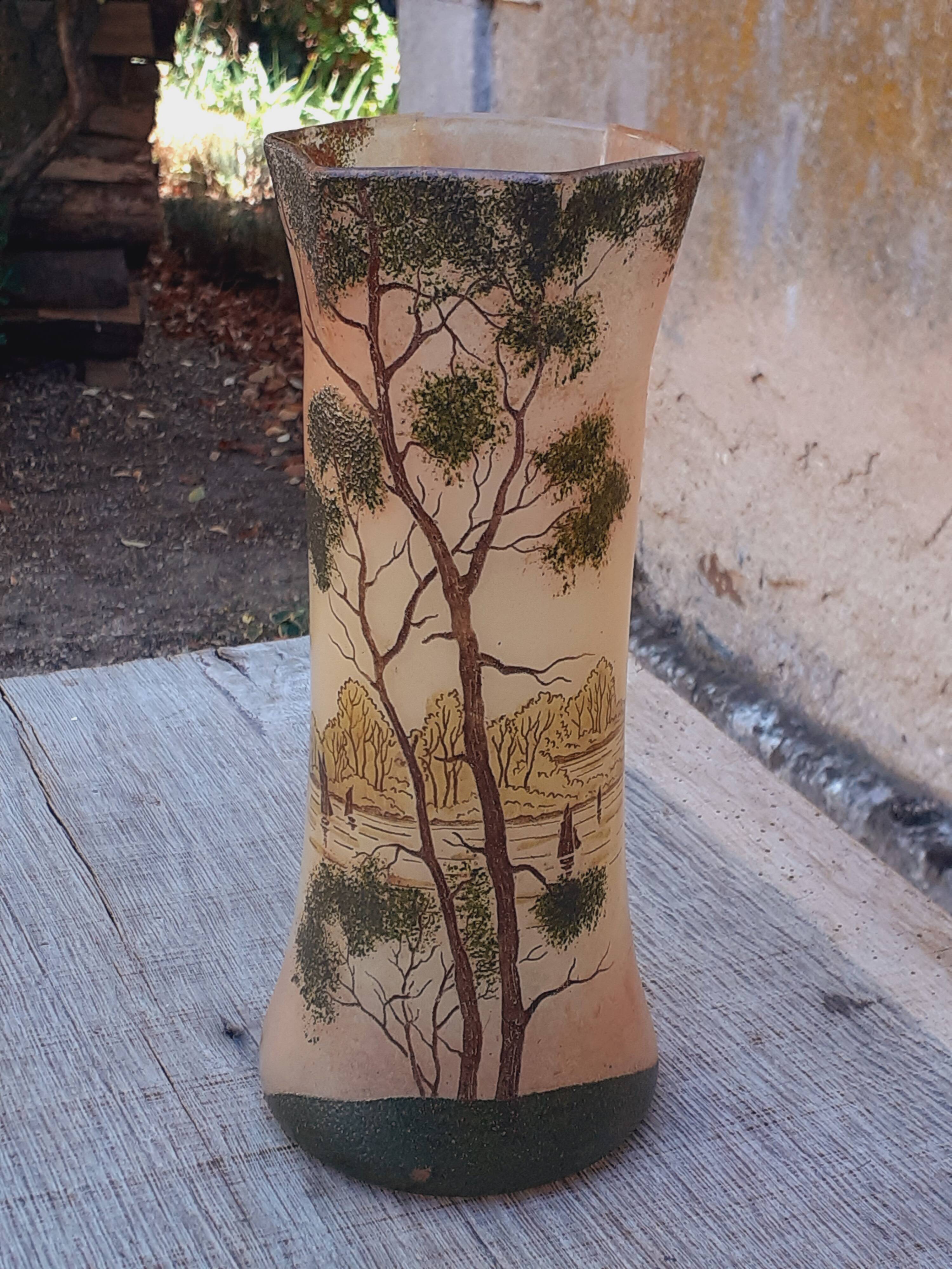 Art Nouveau style vase by Legras