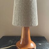 Vintage wood and cotton lamp