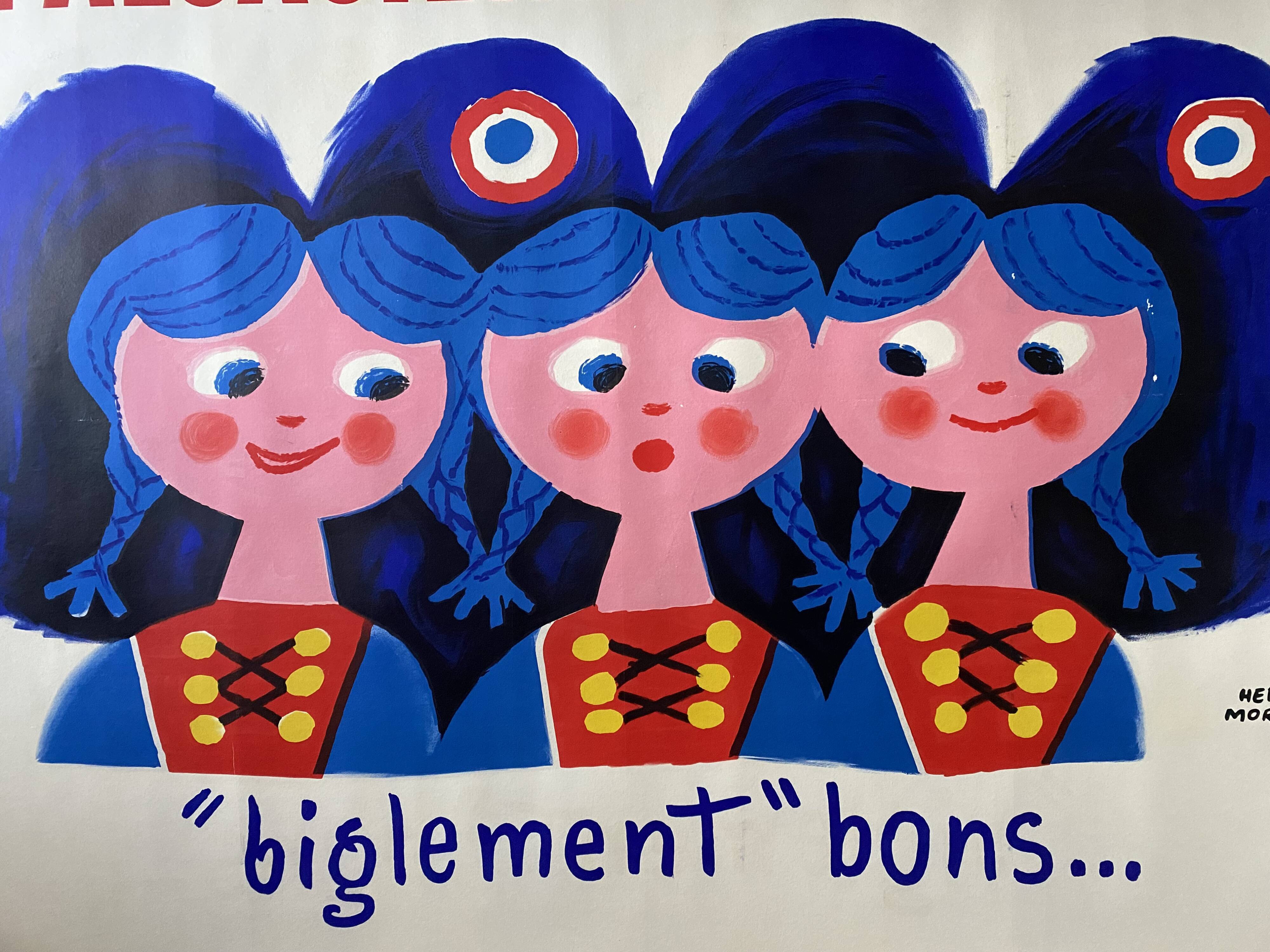 Original advertising poster "L'Alsacienne-Biscuits" Hervé Morvan 117x160cm 1963