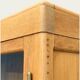 Parisian glass cabinet in solid raw oak, 1950