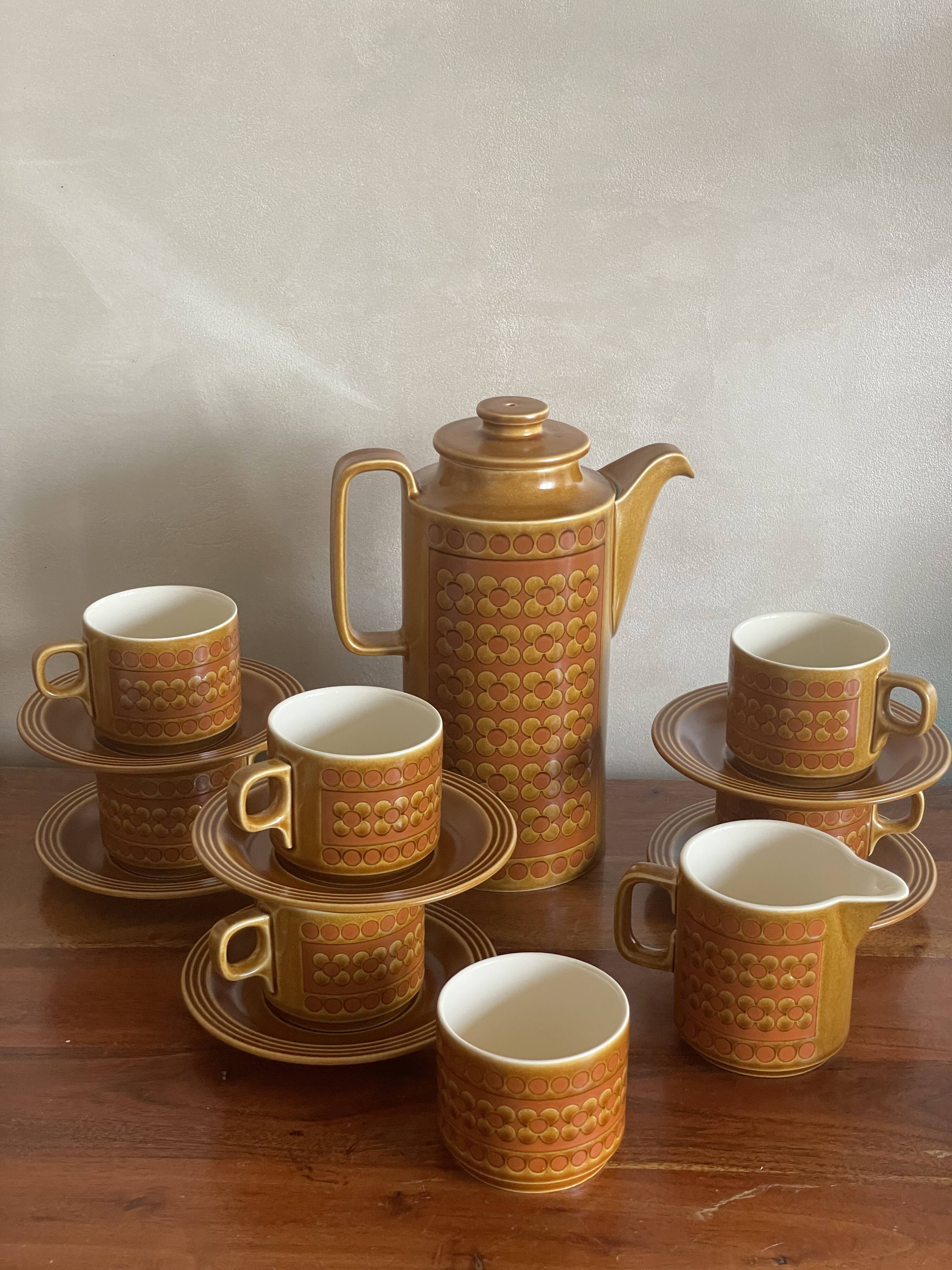 Coffee tea set Hornsea Saffron England