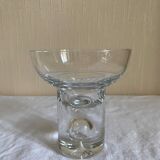 Bougeoir en cristal, pied décoré d’une goutte
