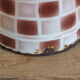 Enamelled coffee maker 20s, brown checkerboards
