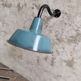 Old garden lamp vintage green wall lamp enamel