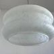 Design White art glass pendant by Karel Volf, Czechoslovakia, 1970s