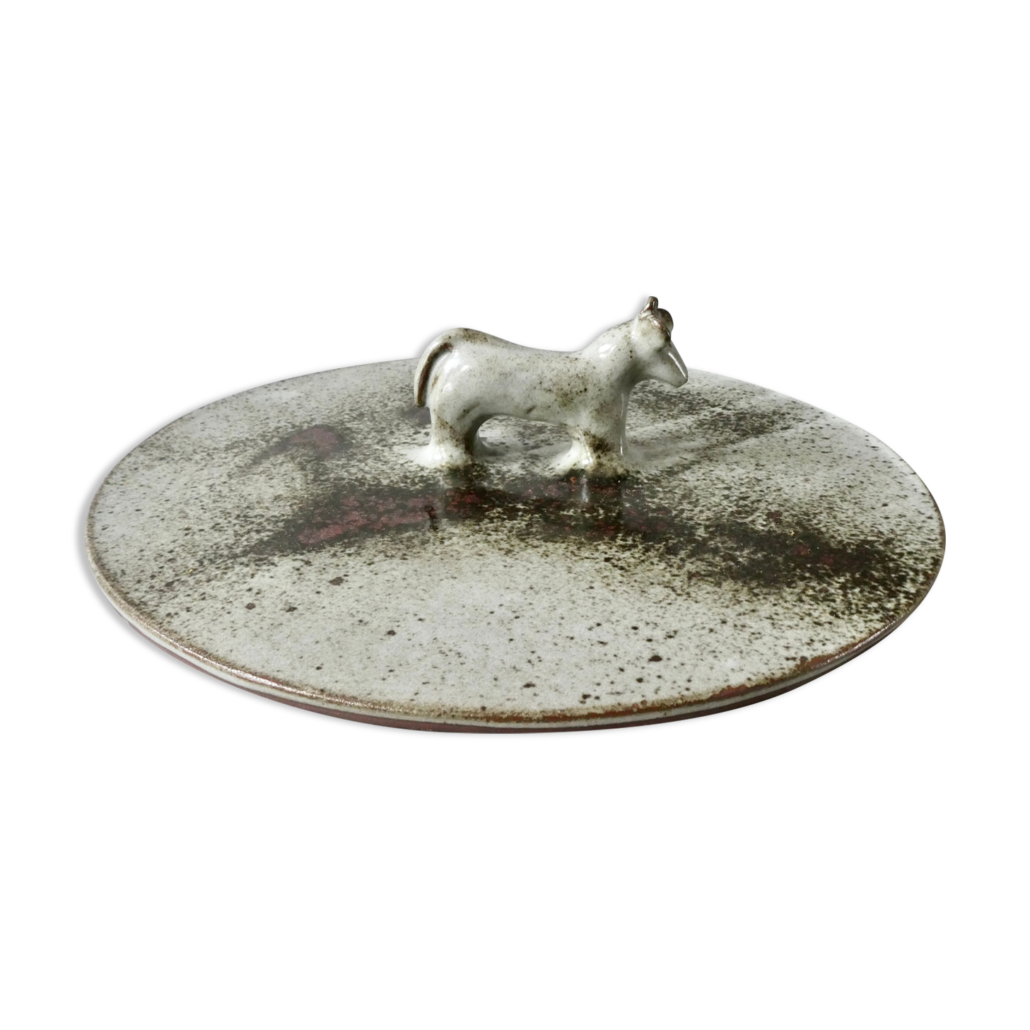 Sandstone cheese platter by Chantal and Thierry Robert, 70s