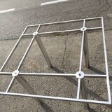 Chrome and steel table