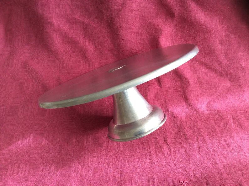 Aluminium cake holder / 1960s