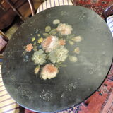 Napoléon III pedestal table in blackened wood