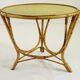 Tripod coffee table in rattan 1970s