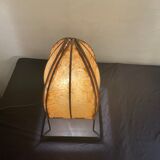 Ottoman lamp made of natural material