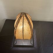 Ottoman lamp made of natural material