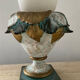 Lampe vintage en opaline et plâtre