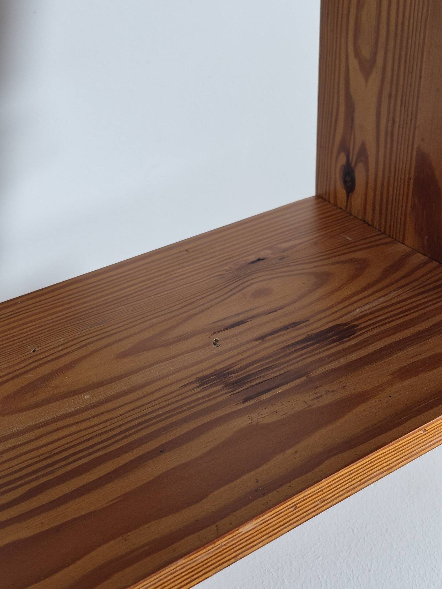 Vintage mid century brutalist pinecwall shelf