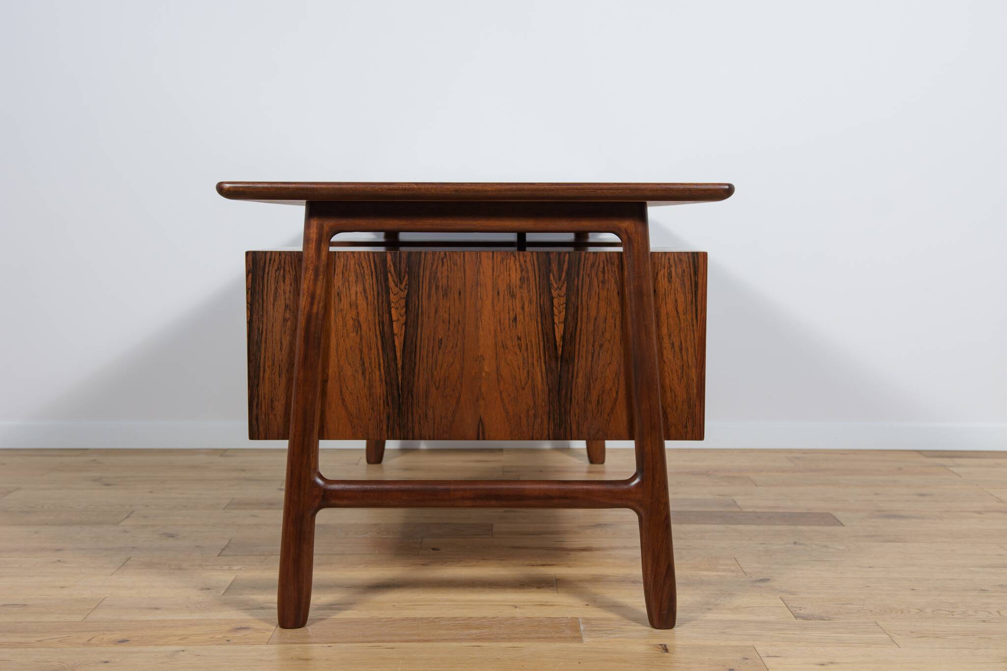 Mid-Century Model 75 Freestanding Teak Desk from Omann Jun, Denmark, 1950s