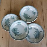 6 old Terre de fer flat plates