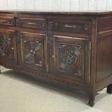 1950s oak sideboard in the style of Robert Micheau Vernez