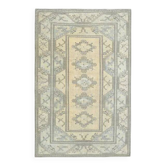 Tapis vintage turc Oushak fait main en laine et coton