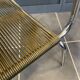 Scoubidou chair or vintage 1960s khaki green chrome spaghetti chair