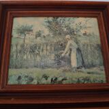 Ensemble 2 tableaux vintage martelés