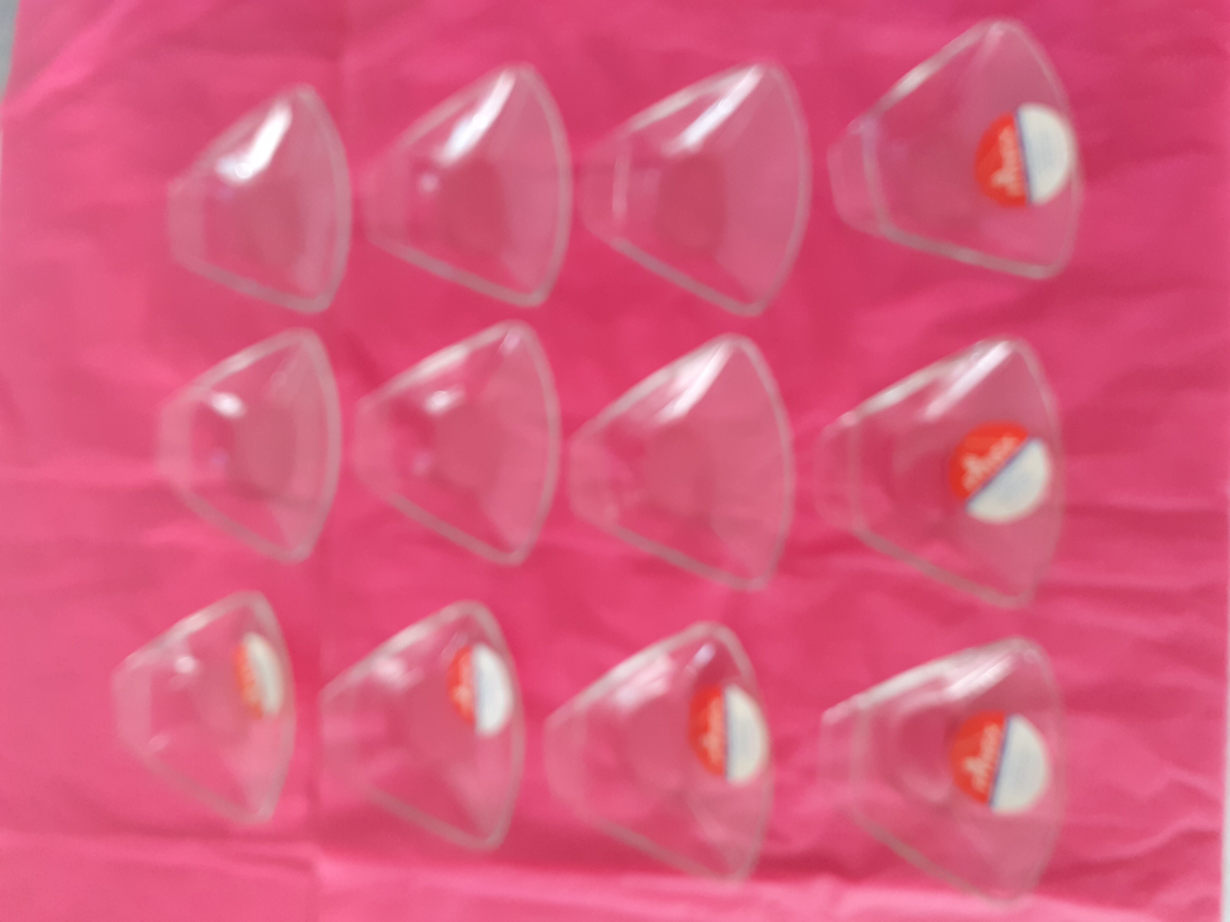 12 cups in the shape of scallop shell vintage pyrex glass