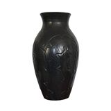 Art Deco vase with foliage, XL size, Accolay, France, 1950s