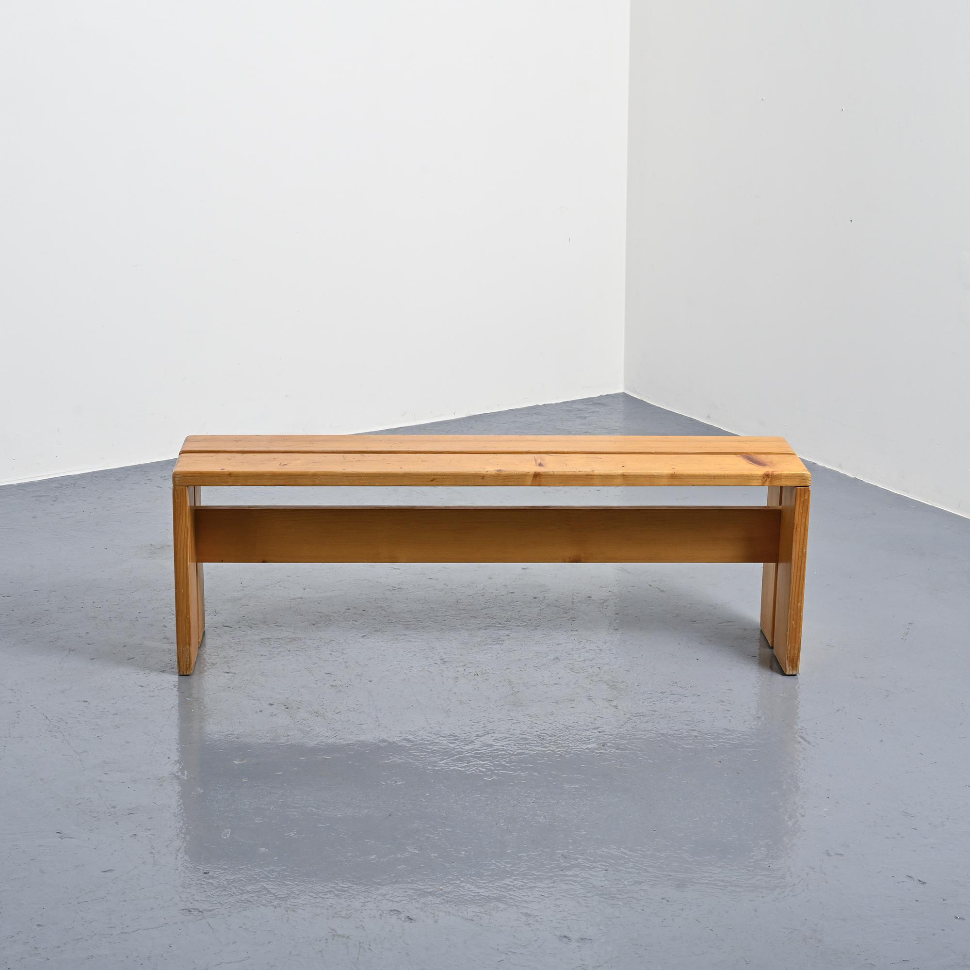 Banc en pin massif, Les Arcs, circa 1973