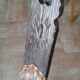 Chair / tripod stool wood and skin . Vintage 50/60