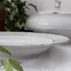 6 deep plates in white porcelain