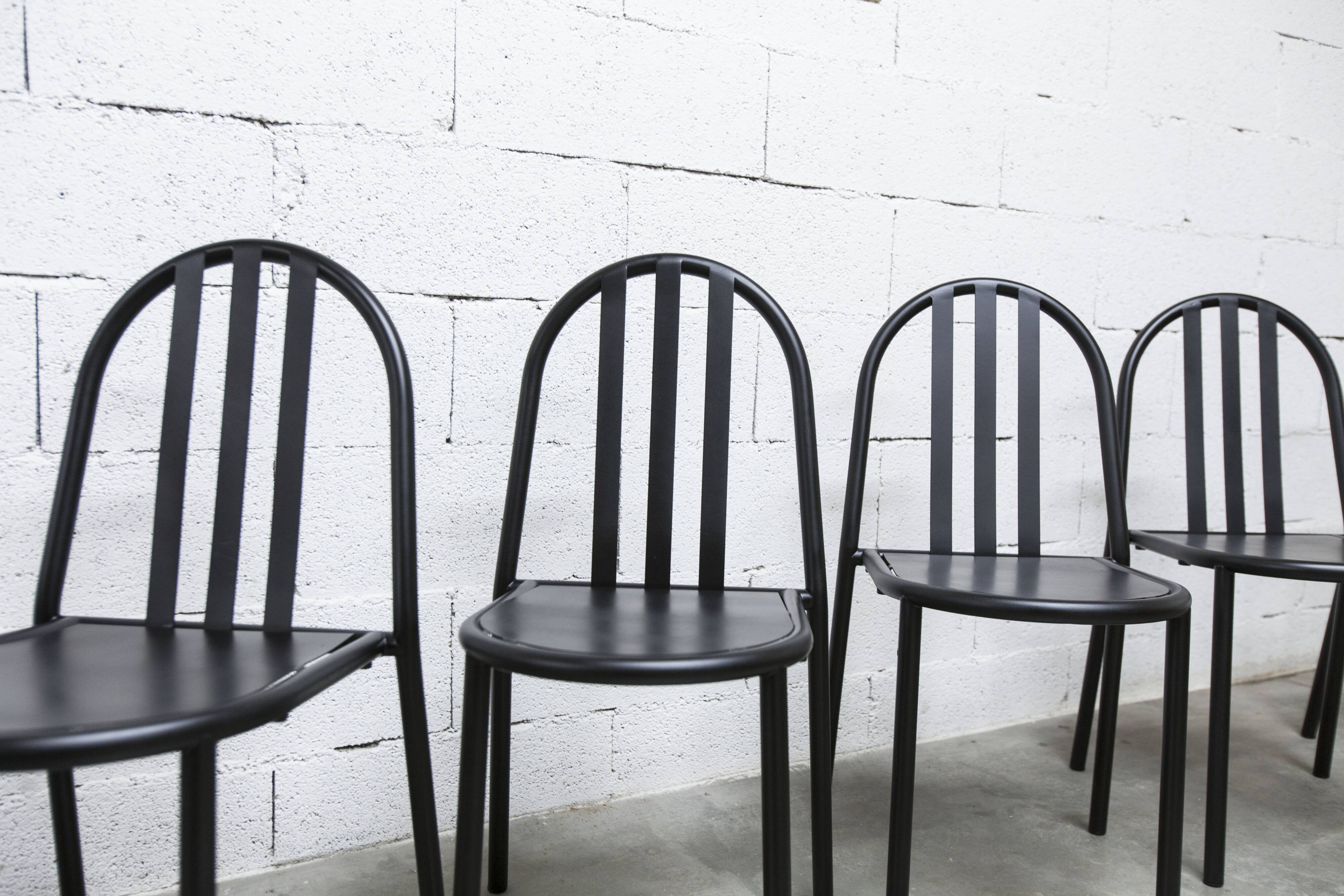 Set of 6 "202" model chairs by Robert Mallet Stevens 1980