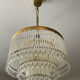 Waterfall chandelier in brass and tassels from the 60s and 70s