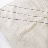 Moroccan Berber carpet blessed ouarain ecru with black patterns engraved 304x205cm