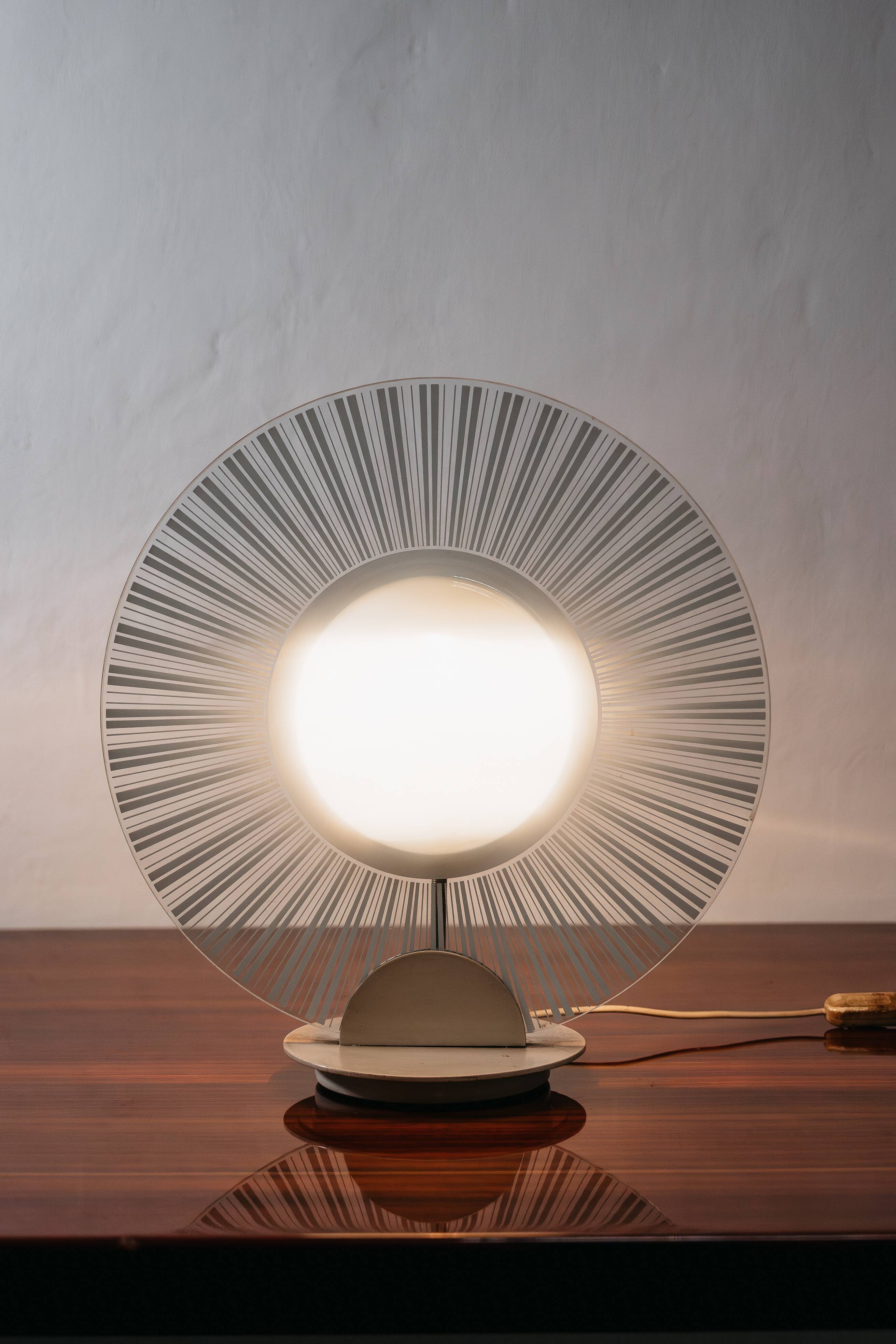 Lampada Di Design Postmoderno in Vetro Anni 80 Vintage