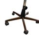 Brown vintage office chair from the 70s on wheels.