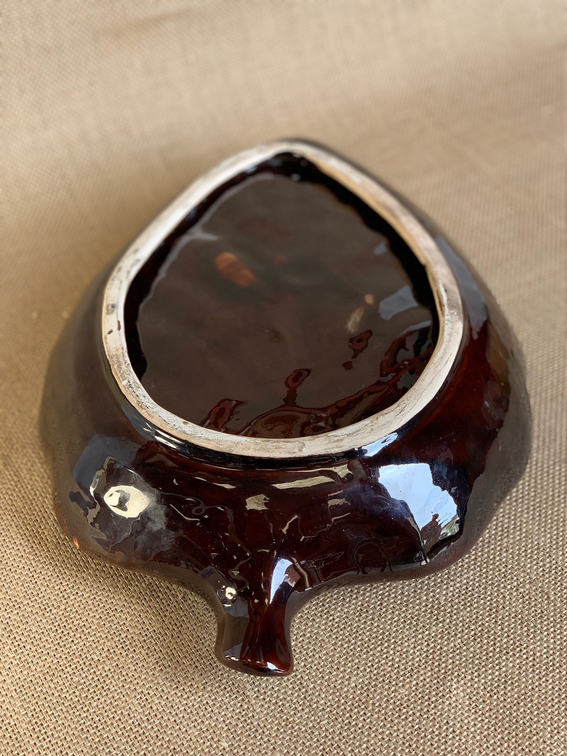 Pocket tray multicolored ceramic Vallauris unsigned