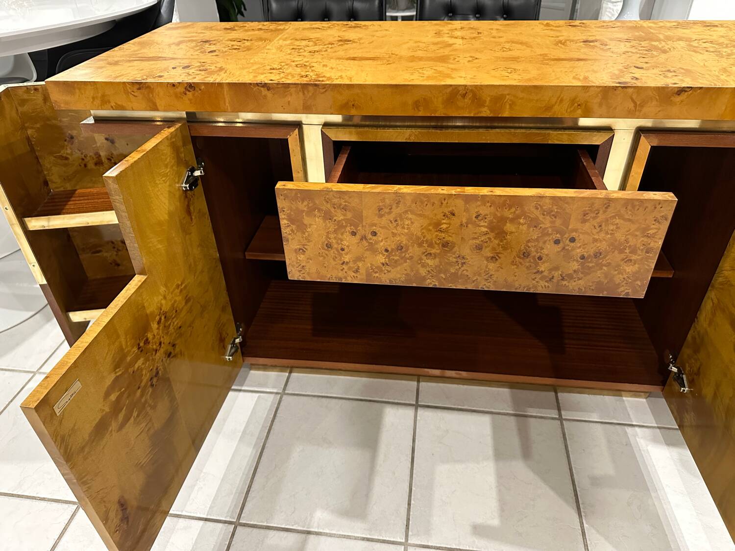 Jean Claude Mahey Roche Bobois vintage 1970s bar cabinet sideboard