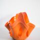 Vintage orange artistic vase from the mid-century, Europe, 1970s.