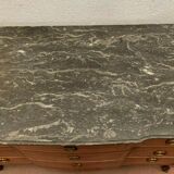 Transition style chest of drawers in rosewood and amaranth veneer, 20th century