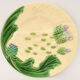 Assiette à asperge en barbotine