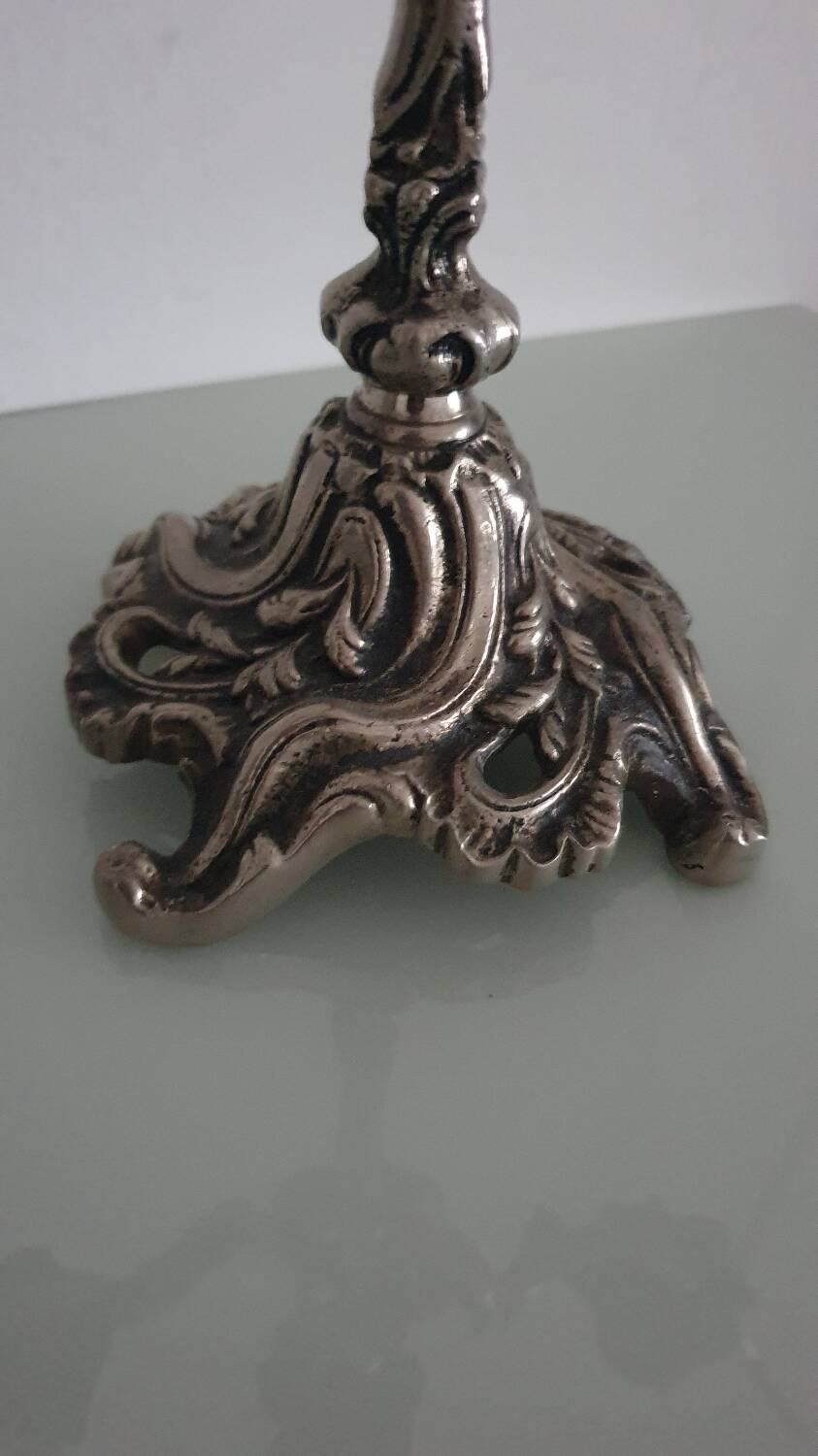 Pair of Louis XV style rocaille candelabras