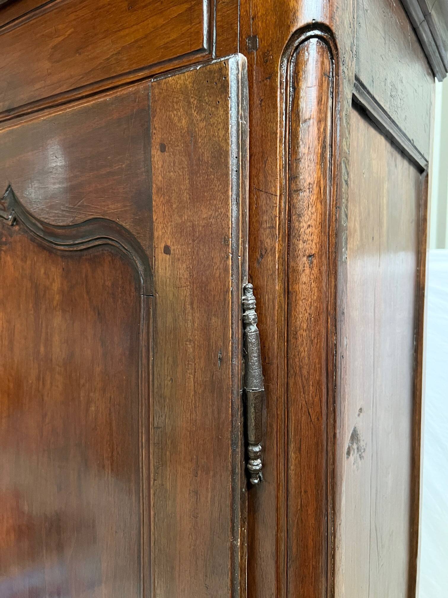 18th century walnut hosiery cabinet