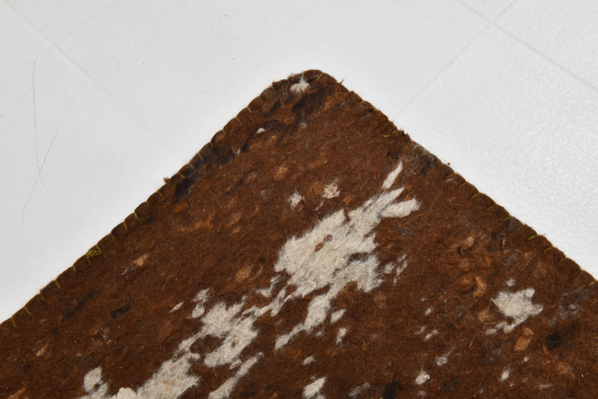 3x10 neutal brown felt vintage runner rug,85x307cm