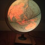 Illuminated globe world map