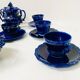 Art Deco tea and coffee service in polychrome earthenware, 20th century