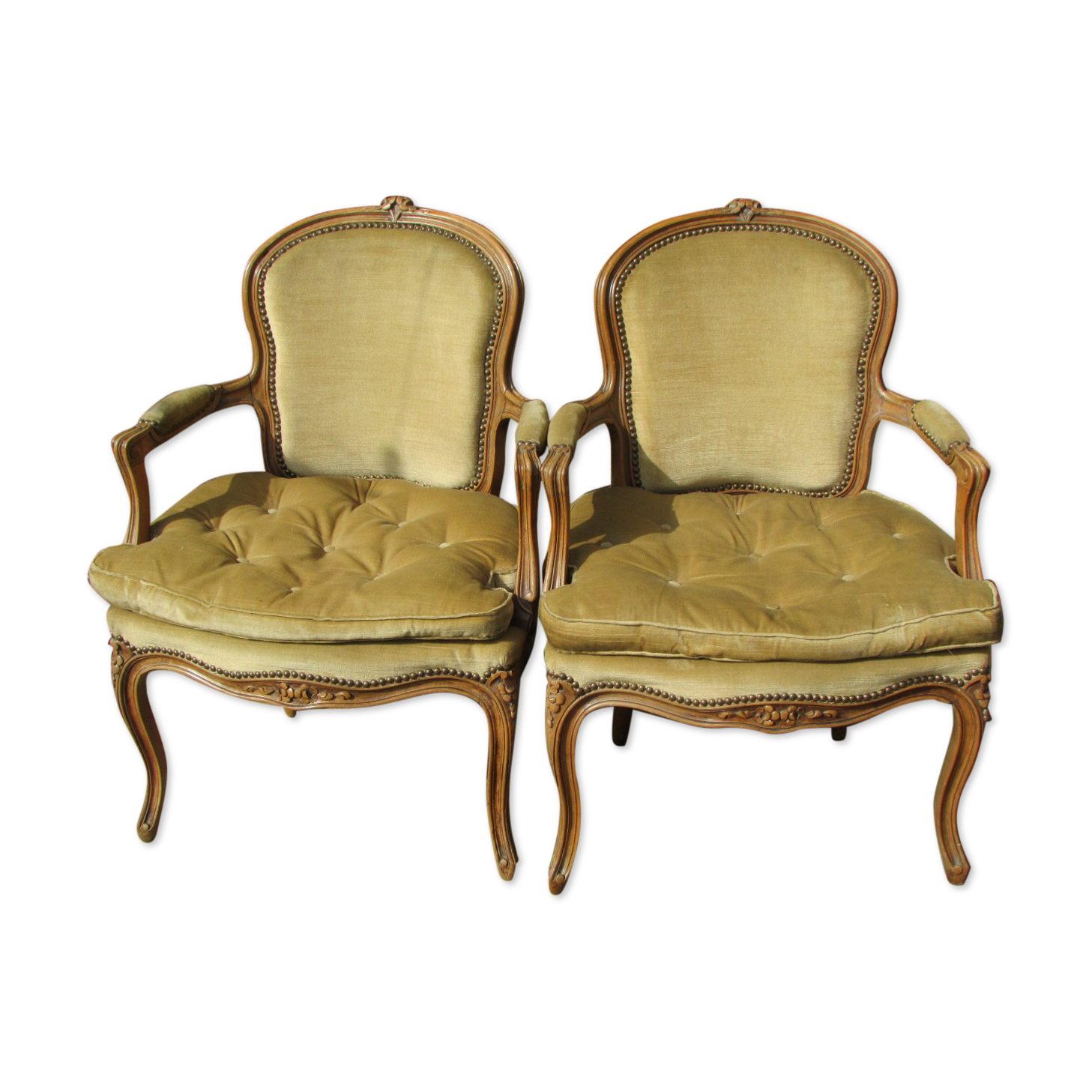 Pair of convertible armchairs, Louis XV style, Louis XV style