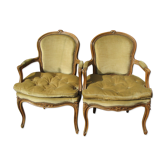 Pair of convertible armchairs, Louis XV style, Louis XV style