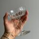 set of 3 chiseled glass glasses