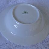 HOLLOW DISH ROUND PORCELAIN FINE MANUFACTURE ROYALE WHITE EDGES DORES